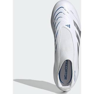 Predator League Laceless Firm/Multi Ground støvler - Cloud White / Silver Metallic / Bright Royal - 44