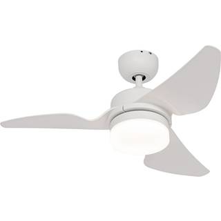 Loftventilator hvid 86,7 cm inkl. LED dæmpbar med fjernbetjening - Yuki