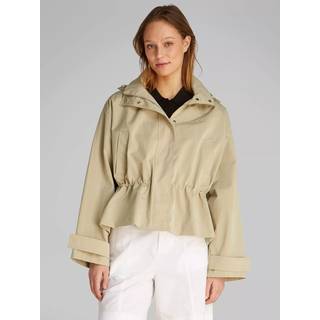 Relaxed Soft Nylon Hooded Jacket - Grey - 2XS