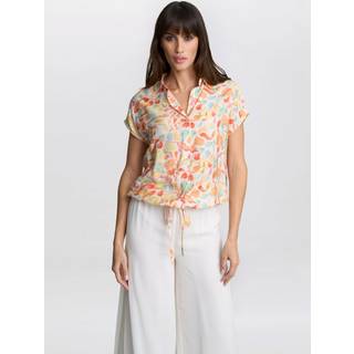 Gina Bacconi Gina Bacconi Orange Faith Tie Waist Shirt