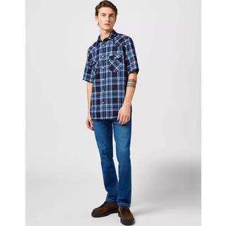 SS_WESTERN_SHIRT FLAMINGO_INDIGO