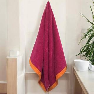 Luksus håndklæde fra CAWÖ – SPLASH PINK/MANDARINE