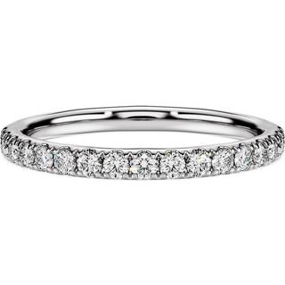 Eternity Bandring, Im Labor gezüchtete Diamanten 0,43 ct tw, Runde Form, Sterlingsilber