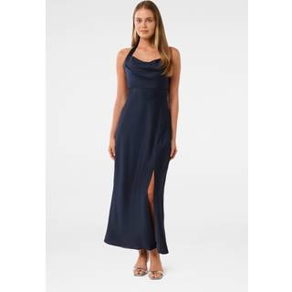 Forever New Forever New Blue Alice Halter Neck Satin Maxi Dress - EU 42 (UK 14)