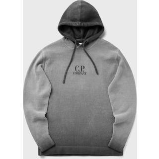 Sweatshirt C.P. Company Chenille Cotton Hooded Knit Smoked Pearl L - Smoked Pearl - L
