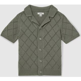 Reiss Reiss Filby Cotton Blend Diamond Knit Skjorter - 146152cm