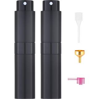 TEKSON 8ML Rejse parfume Atomizer Genopfyldelig mini Köln Spray Bottle Tom lille eftershave bærbar sprøjte til flydende dispenser (Pink & Gold)