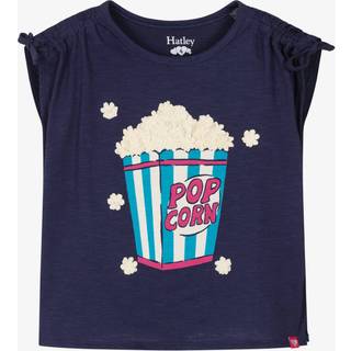 Hatley Hatley Blue Pop Corn 100% Cotton Cinched Shoulder Top