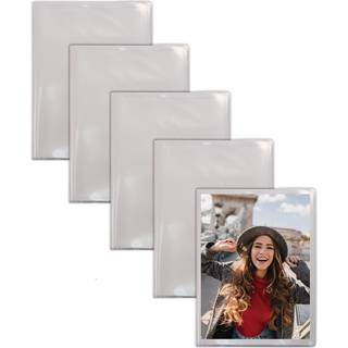 Better Office 5-pak Mini fotobøger, 4x6 tommer, gennemsigtige omslag, rummer 24 fotos i hvert enkelt album (12 dobbeltsidede sider)