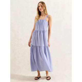 Ro & Zo Ro & Zo Blue Stripe Tiered Dress - EU 46 (UK 18)