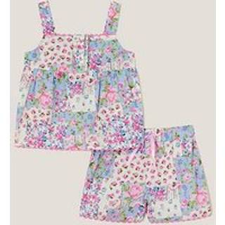 Monsoon Blomster Tryk Patchwork Short 100% Bomuld Pyjamassæt12 - 13 år (152 - 158cm)
