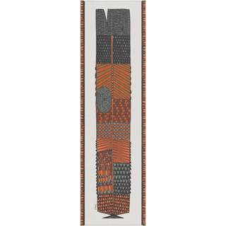 Ekelund Linneväveri Netmønster løber 35x120 cm Brun