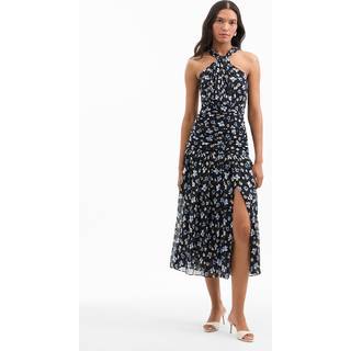 Veronica Beard Brock halterneck silk midi dress - multicoloured - L