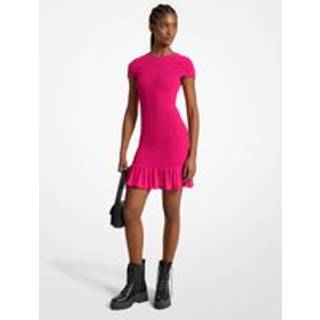 MK Smocked Georgette Mini Dress - Pink - Michael Kors