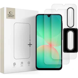 Tech-Protect Glass Set+ - Samsung Galaxy A26 (5G) - Beskyttelsessæt m. Hærdet Skærmbeskyttelsesglas & Hærdet Kameralinsebeskyttelsesglas - 3 stk - Gennemsigtig