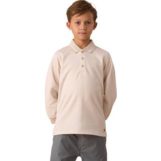 Angel & Rocket Angel & Rocket Cream Finn Smart Long Sleeve Polo Shirt