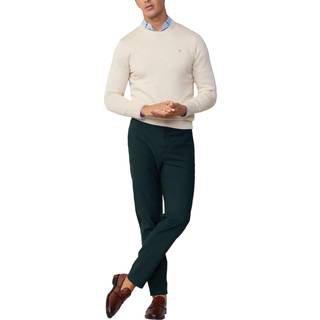 Hackett Londontil mænd. HM703312 Silk Crew Sweater hvid (XXL), Casual, Bomuld