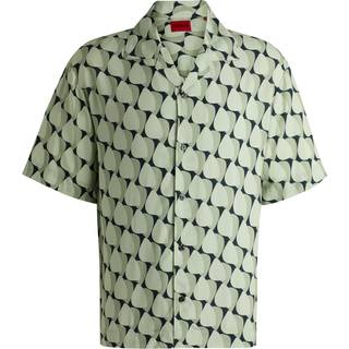 Skjorte med oversize fit og abstrakt print
