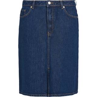 Straight Denim Mini Skirt