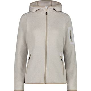 CMP Women's Jacket Fix Hood Jacquard Knitted 3H19826 Fleecejakke Damer størrelse 42 farve grå