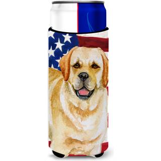 """"Caroline's Treasures Golden Retriever Patriotic Dekorative Can Hugger Slim Multicolor""""