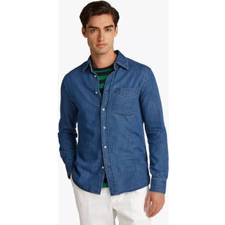 Lightweight Denim Skjorte, Mid Blue Denim, XXL