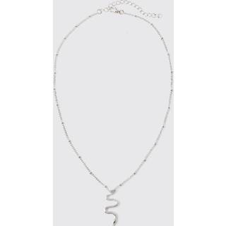 Mens Silver Snake Necklace