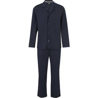 BOSS Black Herren Pyjama blau Baumwolle & Mix unifarben