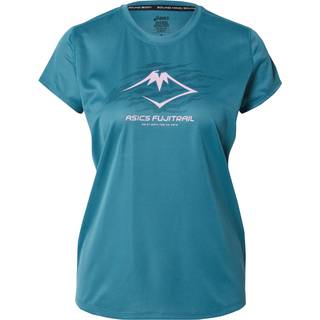 Asics Women's Fujitrail Logo SS Top Atlantis Blue, XS