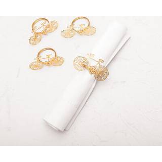 Carol & Frank Bicycle Spring Summer Easter Gold Celebration Everyday Hand udformet udsmykning Dekorationsfester lejlighed Serviets ring Serviets