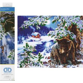Diamond Dotz Rambling Bear Animal Diamond Målningssatser för vuxna - Diamond Art Kits Ett avkopplande kreativt hantverkssats med dotz -ädelstenar
