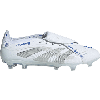 Predator Elite Fold-Over Tongue Firm Ground støvler - Cloud White / Silver Metallic / Bright Royal - 37 1/3