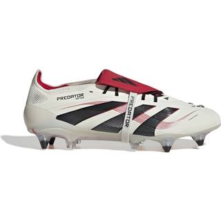Predator Elite Fold-Over Tongue Soft Ground støvler - Off White / Core Black / Pure Ruby - 40 2/3