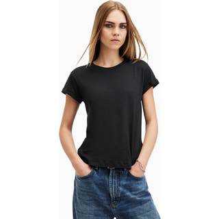 All Saints AllSaints Black Anna Black Cap Sleeve Crew Neck T-Shirt