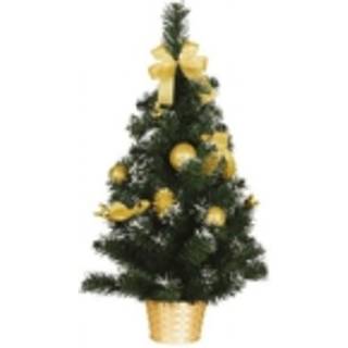 Juletræ med sne og guldpynt, 60 cm