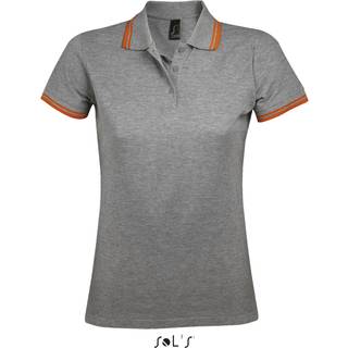 SOL´S L586 Poloshirts Grey Melange / Orange M