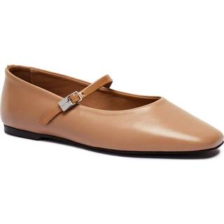 Leather Mary Jane Ballerinas - Brown - 41