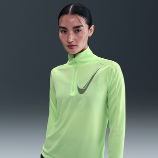 Nike Swoosh Dri-FIT-løbetop med 1/2 lynlås til kvinder - gul - XL (EU 48-50)