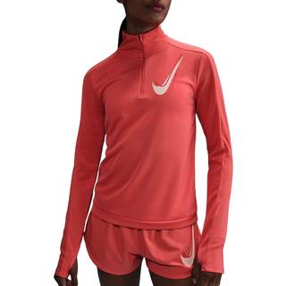 Nike Swoosh Dri-FIT-løbetop med 1/2 lynlås til kvinder - Orange - S (EU 36-38)
