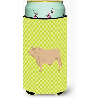 """"Caroline's Treasures Charolais Cow Green Dekorative Can Hugger Tall Boy Multicolor""""