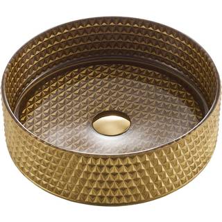 Cassøe Morello fritstående glasvask Ø360mm i glas/messing