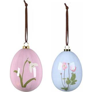 Det Gamle Apotek påskeæg rosa/lyseblå 2 stk 8 cm