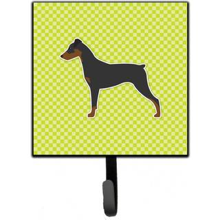 """" Carolines skatte tyske pinscher -checkerboard grøn snor eller nøgleholder BB3813sh4 lille flerfarvet """"