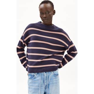 ARMEDANGELS Women's Merinaa Stripes Sweatere Damer størrelse XXL farve blå