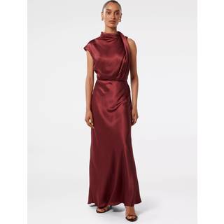 Forever New Sienna Petite Høj hals Satin MaxikjoleEU 36 (UK 8)