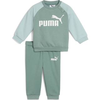 Puma Minicats Essentials Raglan Crew Shirt Set Toddler, Green, Size 3-4Y, Clothing - Green Moon - 3-4Y