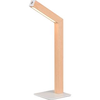 LED-bordlampe med batteri Skip, MDF, træfarvet, højde 37,5 cm
