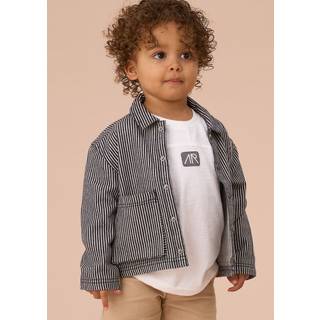 Angel & Rocket Angel & Rocket Blue 100% Cotton Byron Casual Stripe Overshirt