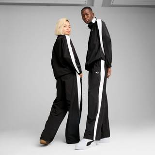 Puma T7 Oversized Track Pants Unisex, Black, Size L, Clothing - Black - L