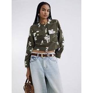 River Island Embroidered Collarless Jacket40